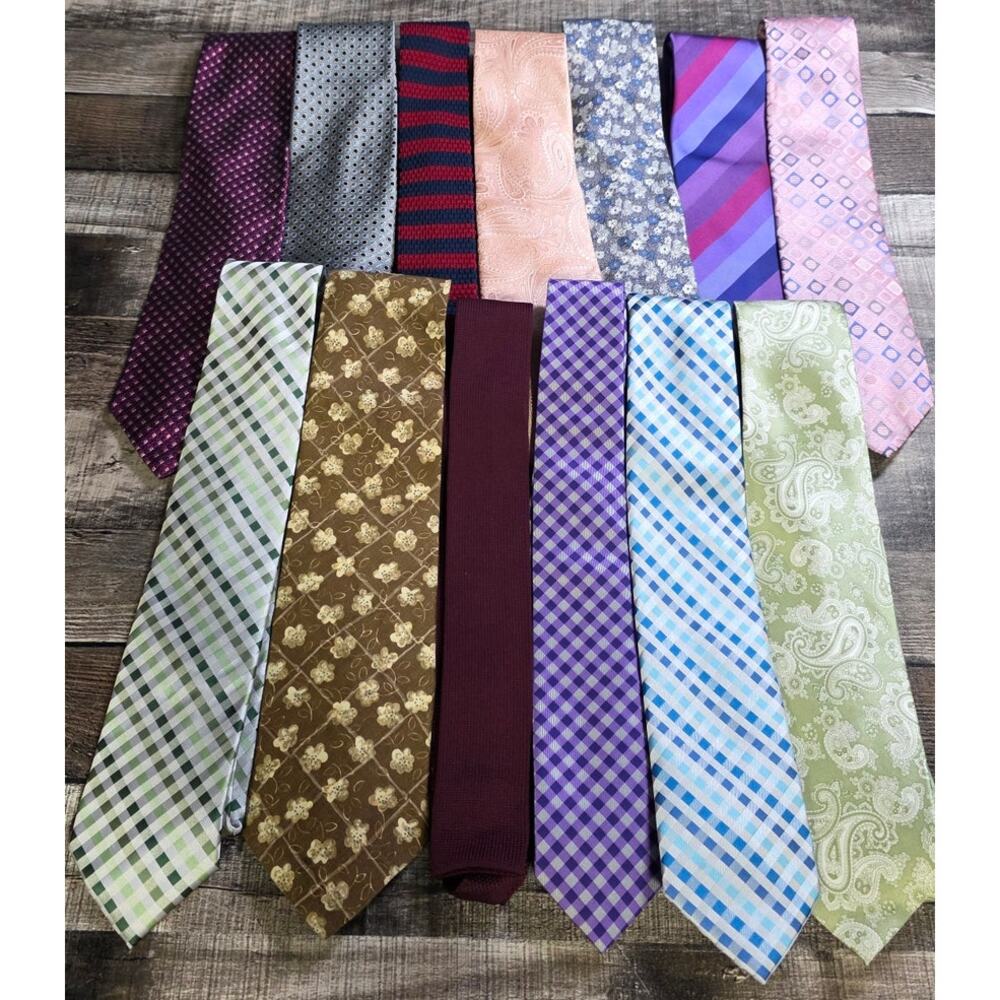 Lot of 13 Ties Michael Kors Tommy Hilfiger J Ferrar etc.
